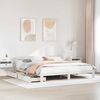 vidaXL Bed Frame without Mattress White 200x200 cm Solid Wood Pine