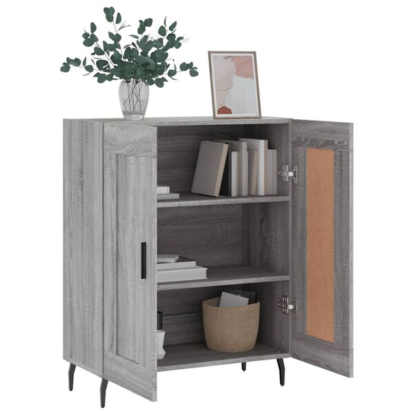 vidaXL Sideboard Grey Sonoma 69.5x34x90 cm Engineered Wood
