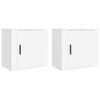 vidaXL Wall-mounted Bedside Cabinets 2 pcs White 50x30x47 cm