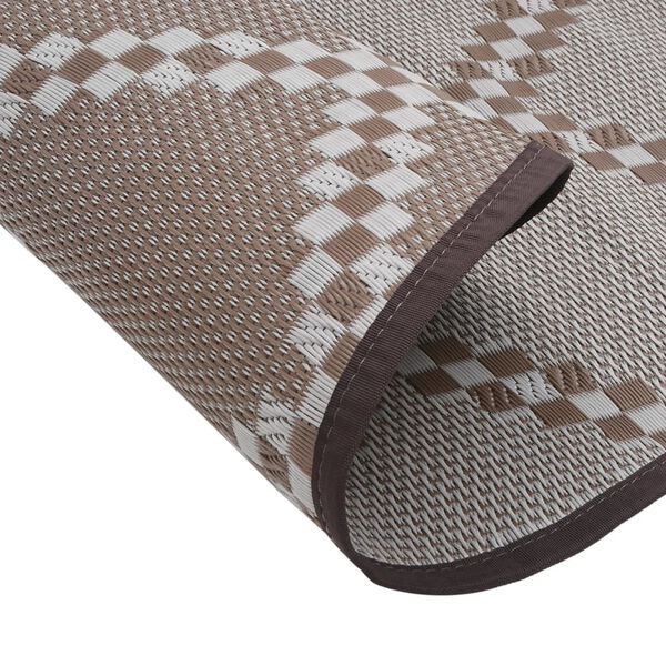 vidaXL Outdoor Carpet ARAKIL Brown &Oslash;200 cm PP