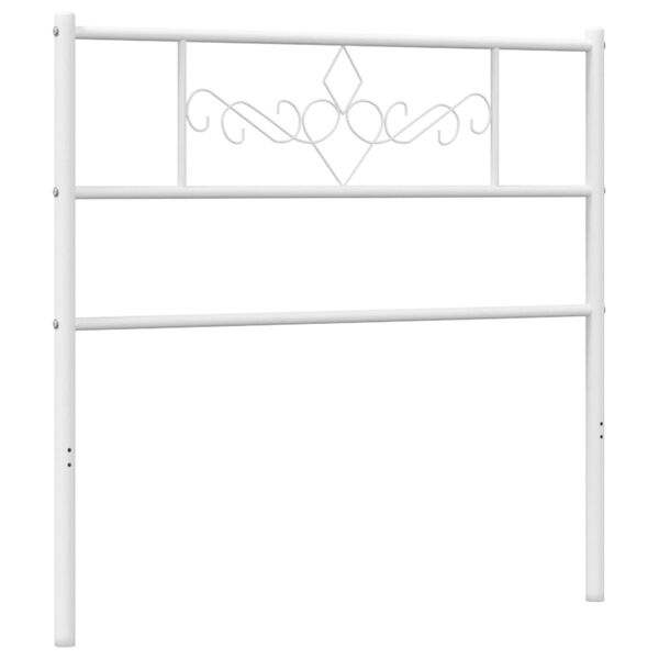 vidaXL Metal Replace Headboard White 90 cm