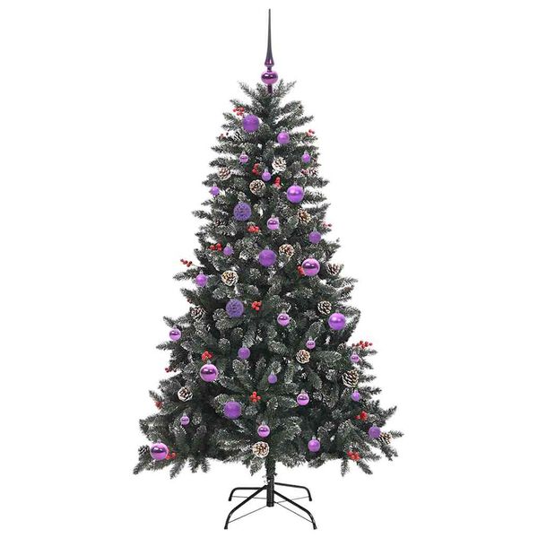 vidaXL Artificial Christmas Tree with 150 LEDs with Stand Green 150 cm