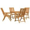 vidaXL Garden Dining Set 5 pcs Brown Solid Acacia Wood