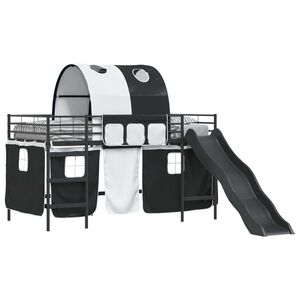 vidaXL Kids'Loft Bed Frame Black 99.5 x 200 cm Metal