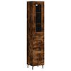 vidaXL Highboard Smoked Oak 34,5x34x180 cm Engineered Wood