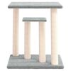 vidaXL Cat Scratching Posts with Platforms Light Grey 50 cm