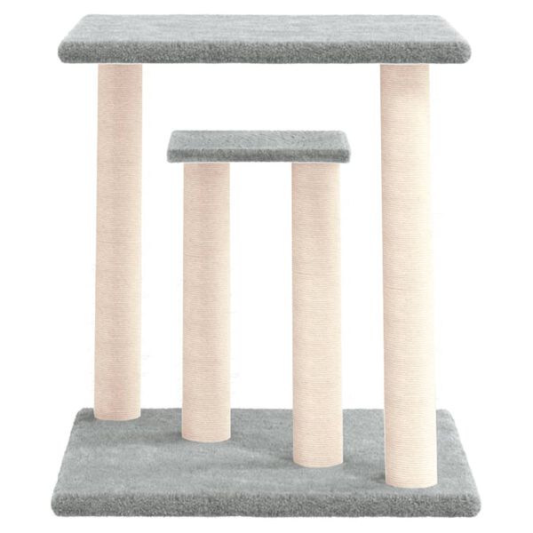 vidaXL Cat Scratching Posts with Platforms Light Grey 50 cm