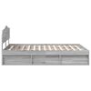 vidaXL Bed Frame Grey Sonoma 160 x 200 cm Solid Pine Wood