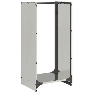 vidaXL Firewood Rack 40x30x80 cm Stainless Steel
