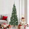 vidaXL Corner Artificial Christmas Tree Green 180 cm PVC and Metal