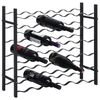 vidaXL Wine Rack for 36 Bottles Black Iron