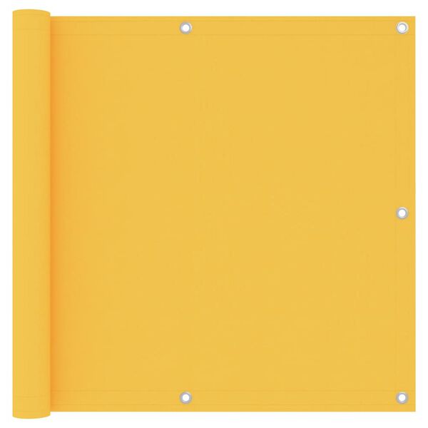 vidaXL Balcony Screen Yellow 90x300 cm Oxford Fabric