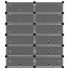vidaXL Shoe Rack Black 94.5x36.5x106 cm PP