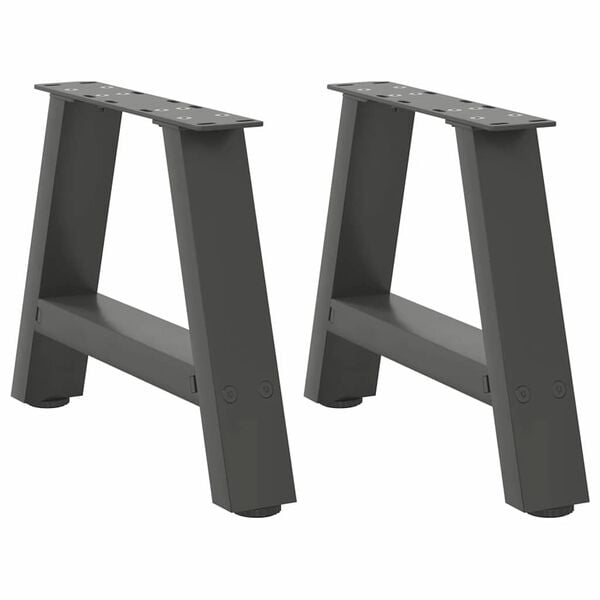 vidaXL Coffee Table Legs A-Shaped 2 pcs Anthracite&nbsp;40x(30-31) cm Steel