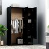 vidaXL 3-Door Wardrobe High Gloss Black 120x50x180 cm Engineered Wood