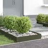 vidaXL Lawn Edging 6 pcs Olive Green 60 x 60 x 13 cm Steel