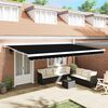 vidaXL Awning Black 500 x 300 x 165 cm Polyester and Aluminium