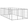 vidaXL Outdoor Dog Kennel Steel 21.78 m²