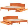 vidaXL Bed Frame without Mattress Wax Brown 180x200 cm Super King Solid Wood Pine