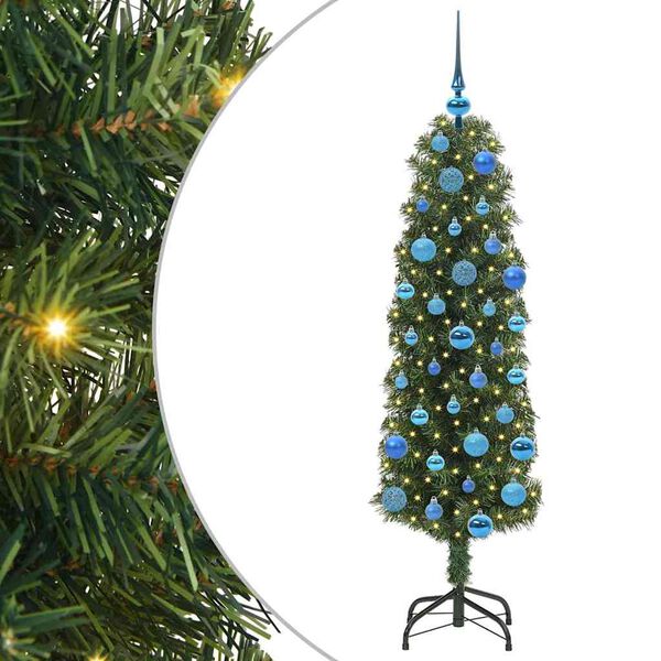 vidaXL Artificial Christmas Tree with 150 LEDs with Stand Green 150 cm