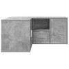vidaXL Corner Cabinet Concrete Grey 160x40x45 cm Engineered Wood