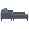 vidaXL Sofa Set Dark grey Velvet