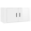 vidaXL Wall Mounted TV Cabinet High Gloss White 80x34,5x40 cm