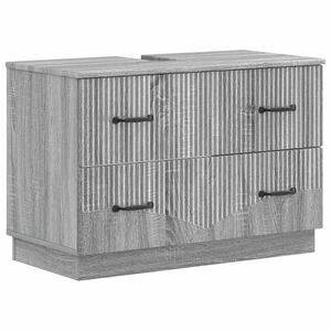 vidaXL Bathroom Sink Cabinet HOORN Grey Sonoma 82 x 41x 56 cm