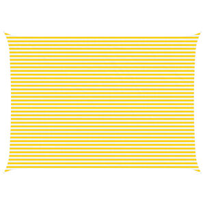 vidaXL Sun Shade Sail Yellow and White 7 x 5 m 100% Polyester Oxford