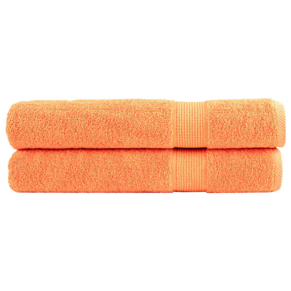 vidaXL Premium Sauna Towels SOLUND 2 pcs Orange 80x200 cm 600 gsm