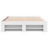 vidaXL Bed Frame without Mattress White 140x200 cm Engineered Wood