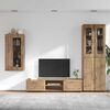 vidaXL TV Cabinet Set with Drawer FLORIN Artisan Oak Engineered Wood