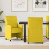 vidaXL Dining Chairs with Wheels 2 pcs Yellow 58 x 67 x 97 cm Velvet