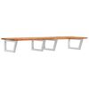 vidaXL Basin Shelf Wall Mounted Steel and Solid Wood Acacia