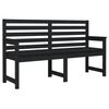vidaXL Garden Bench Black 159.5x48x91.5 cm Solid Wood Pine