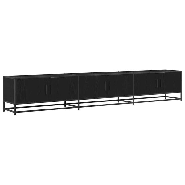 vidaXL TV Units 2 pcs Black Oak 240 x 35 x 41 cm Engineered wood