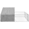 vidaXL Outdoor Dog Kennel with Run 4x3x1.9 m Galvanised Steel
