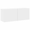 vidaXL 5 Piece TV Wall Cabinets White Engineered Wood