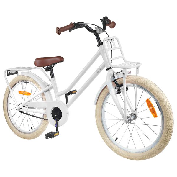 vidaXL Kids Bike 18'' for 5-7 Years Old White