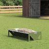 vidaXL Livestock Feeding Trough Silver 108 x 50 x 28 cm
