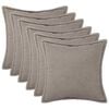 vidaXL Cushion Cover 6 pcs HOUTEN Light Grey 80 x 80 cm Boucl&eacute;