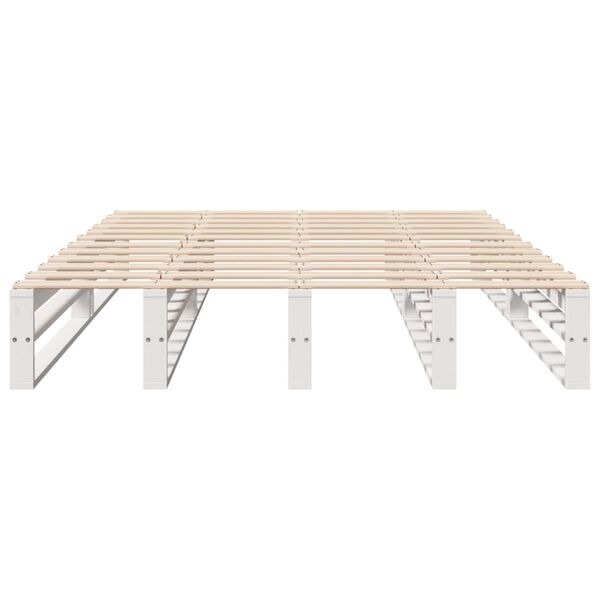 vidaXL Bed Frame without Mattress White 120x200 cm Solid Wood Pine