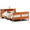 vidaXL Bookcase Bed without Mattress Wax Brown 140x200cm Solid Wood Pine