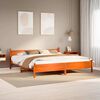 vidaXL Bed Frame without Mattress Wax Brown 200x200 cm Solid Wood Pine