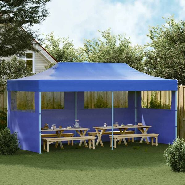 vidaXL Blue Foldable Pop-up Party Tent 3 x 6 m