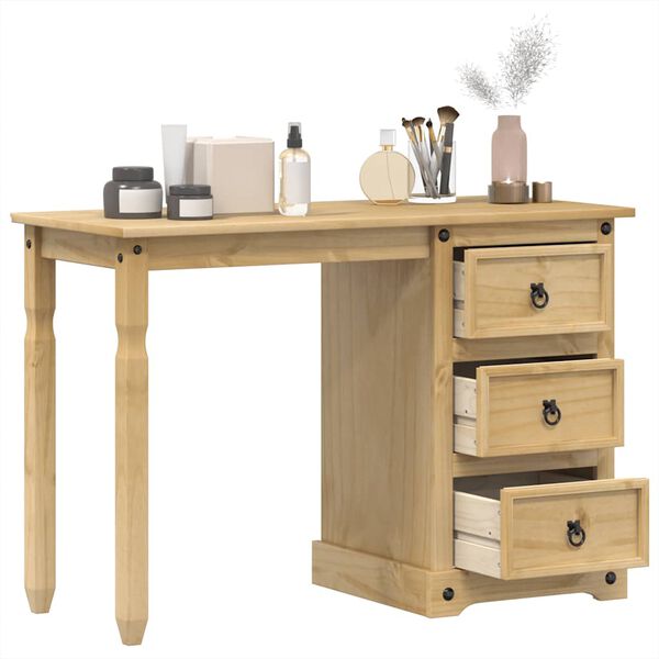 vidaXL Dressing Table Corona 110x47x75 cm Solid Wood Pine