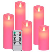 vidaXL 5 Piece Electric LED Candle Set with Remote Control Warm White