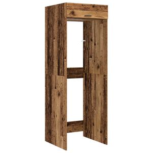vidaXL Wash Machine Cabinet with Storage Old Wood 67.5 x 68 x 200 cm