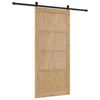 vidaXL Sliding Door ORKDAL Natural and Black 93 x 202 cm