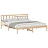 vidaXL Bed Frame with Headboard Brown 140 x 200 cm Solid Pine Wood